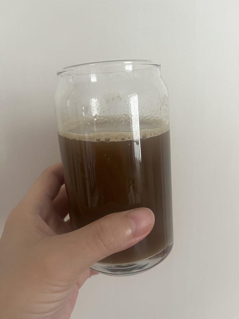 マリネスティープロテインを水にとかした。香りはいいけど味は果たして。